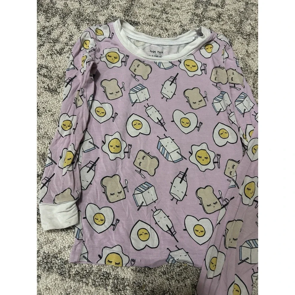 Little Sleepies‎ Girls Pink Pajama Set Size 3t (fair Condition)